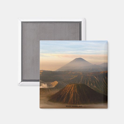 Aimant INDONÉSIE : Mont Bromo, Java (Recto/Verso)