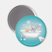 Aimant Infant Tom and Jerry Taking a Bath (Recto/Verso)