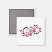 Aimant Infinité avec les fleurs Sakura (Recto/Verso)
