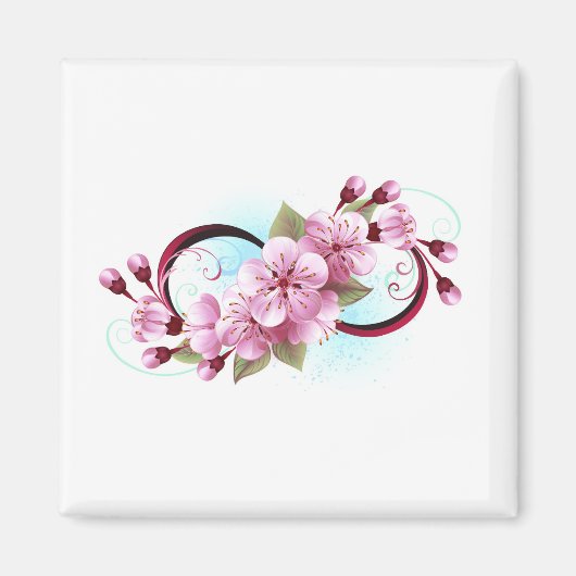 Aimant Infinité avec les fleurs Sakura (Devant)