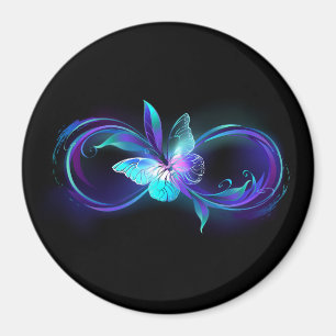Aimant Infinité brillante avec papillon magique