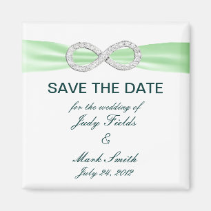 Aimant Infinité Diamant Vert Enregistrer l'aimant Date