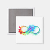 Aimant Infinity avec Rainbow Jellyfish (Recto/Verso)