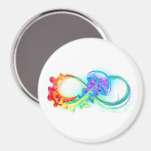 Aimant Infinity avec Rainbow Jellyfish (Recto/Verso)