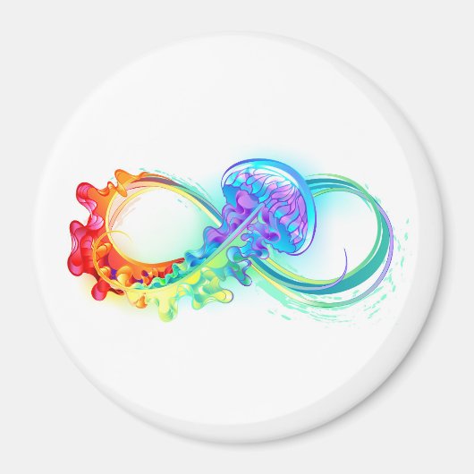 Aimant Infinity avec Rainbow Jellyfish (Devant)