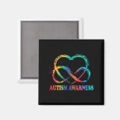 Aimant Infinity Heart Love Sensibilisation sur l'autisme (Recto/Verso)