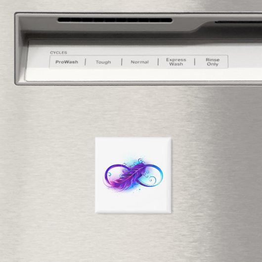 Aimant Infinity with purple feather (In Situ (Lave-vaisselle))