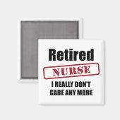 Aimant Infirmière à la retraite (sort du Royaume-Uni) (Recto/Verso)