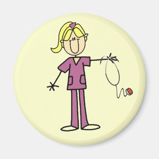Aimant Infirmière à silice féminine blonde