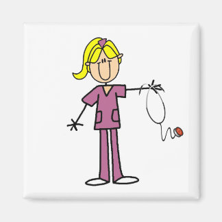 Aimant Infirmière à silice féminine blonde