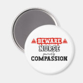 Aimant Infirmière Alimentée Par La Compassion | Infirmièr (Recto/Verso)