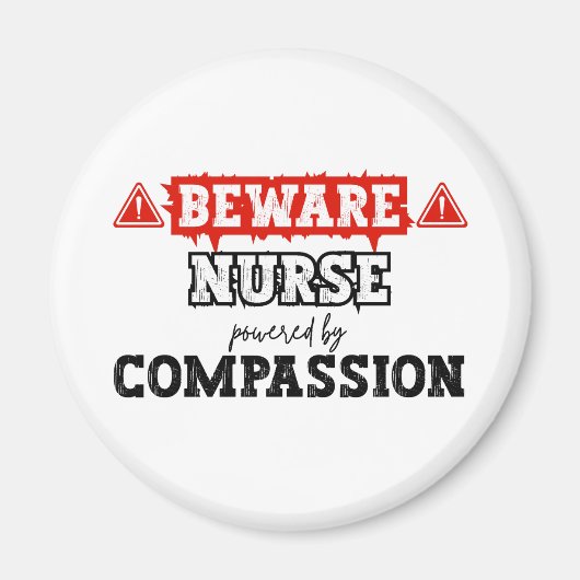 Aimant Infirmière Alimentée Par La Compassion | Infirmièr (Devant)