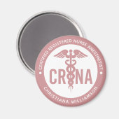 Aimant Infirmière anesthésiste certifiée CRNA personnalis (Recto/Verso)