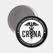 Aimant Infirmière anesthésiste certifiée CRNA personnalis (Recto/Verso)