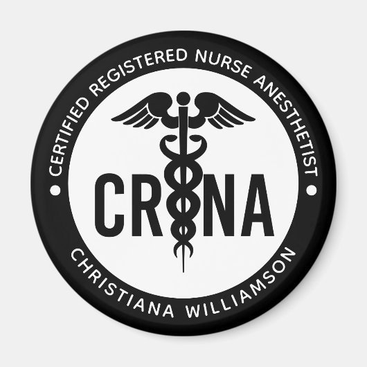 Aimant Infirmière anesthésiste certifiée CRNA personnalis (Devant)