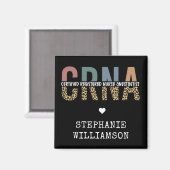 Aimant Infirmière anesthésiste certifiée CRNA personnalis (Recto/Verso)