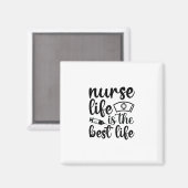 Aimant Infirmière Cadeau Infirmière Vie Est La Meilleure  (Recto/Verso)