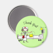 Aimant Infirmière Cadeaux "Merci" (Recto/Verso)