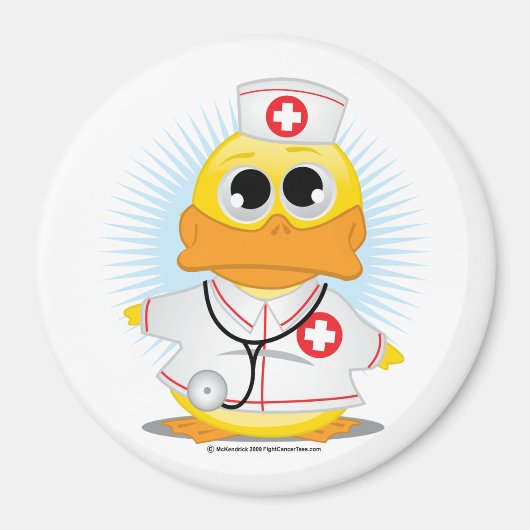 Aimant Infirmière Canard (Devant)