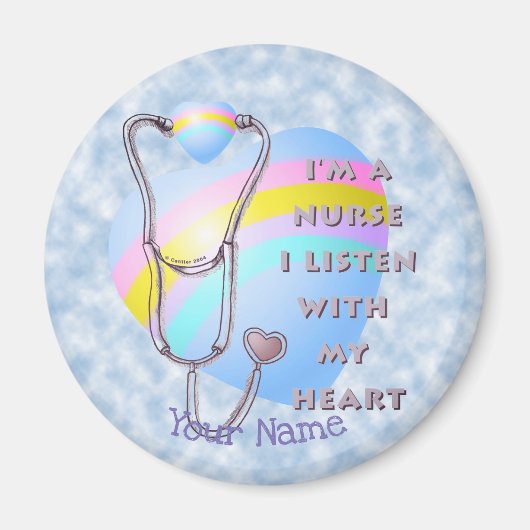 Aimant Infirmière cardiaque (Devant)