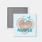 Aimant Infirmière certifiée (Recto/Verso)