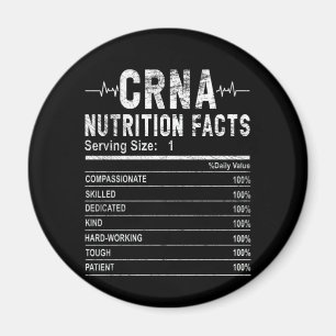 Aimant Infirmière certifiée anesthésiste Nutrition