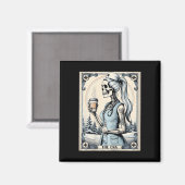 Aimant Infirmière certifiée Istant Tarot Card Skeleton Cn (Recto/Verso)