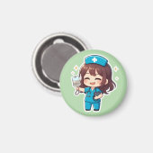Aimant Infirmière Chibi Originale 2.0 - Énergie de Guéris (Recto/Verso)