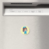 Aimant Infirmière Chibi Originale 3.0 - Ok (In Situ (Lave-vaisselle))