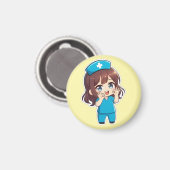 Aimant Infirmière Chibi Originale 3.0 - Ok (Recto/Verso)