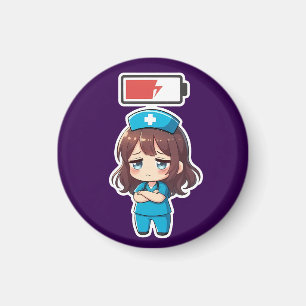 Aimant Infirmière Chibi Originale 3.0 - Sans pouvoir
