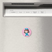 Aimant Infirmière Chibi Originale - L'équipe agitée (In Situ (Lave-vaisselle))