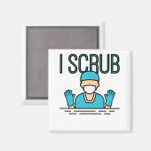 Aimant Infirmière chirurgicale périphérique I Scrub (Recto/Verso)