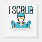 Aimant Infirmière chirurgicale périphérique I Scrub (Devant)