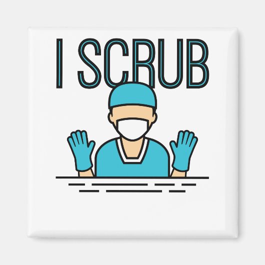 Aimant Infirmière chirurgicale périphérique I Scrub (Devant)