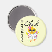 Aimant Infirmière de carrière Chick - Infirmière éducatri (Recto/Verso)