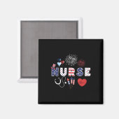 Aimant Infirmière de fierté Usa Drapeau Stethoscope Infir (Recto/Verso)