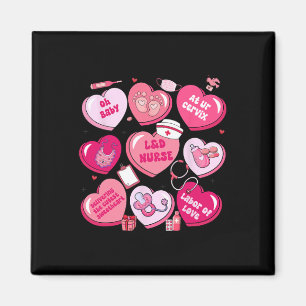 Aimant Infirmière de garde Saint-Valentin Cœur de bonbon