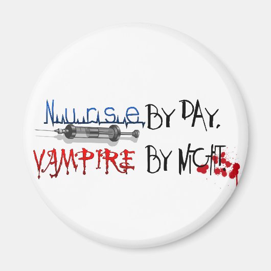 Aimant Infirmière de jour, Vampire de nuit (Devant)