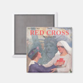 Aimant Infirmière de la Croix-Rouge (Recto/Verso)