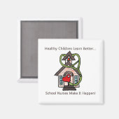 Aimant Infirmière de l'école (Recto/Verso)