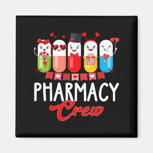 Aimant Infirmière de l'équipe de pharmacie Saint-Valentin (Devant)