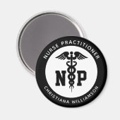 Aimant Infirmière de NP personnalisée Praticien Diplôme C (Recto/Verso)