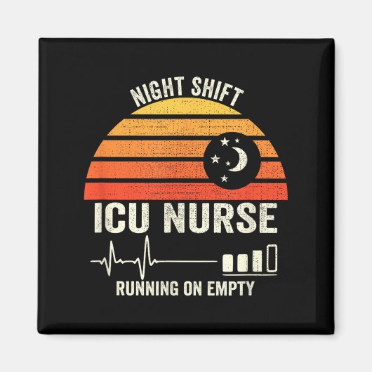 Aimant Infirmière De Nuit Et De Quart Icu Fonctionnant À (Devant)