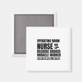 Aimant Infirmière de salle d'opération parce que travaill (Recto/Verso)