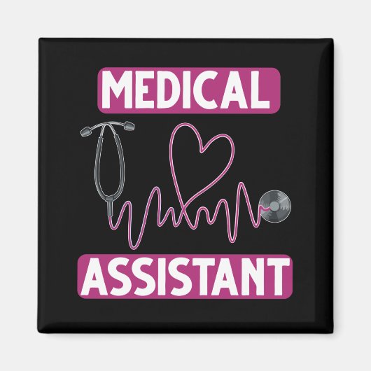 Aimant Infirmière de stéthoscope adjointe Médicale (Devant)