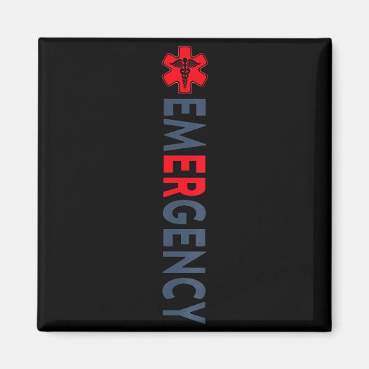 Aimant Infirmière des services des urgences des urgences (Devant)