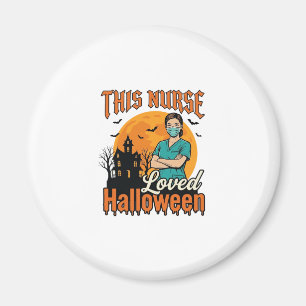 Aimant Infirmière d'Halloween Aimait Halloween Vintage Ép
