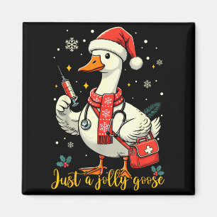 Aimant Infirmière d'oie simplement joyeuse Noël drôle d'o