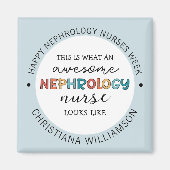 Aimant Infirmière en néphrologie drôle personnalisée Appr (Devant)